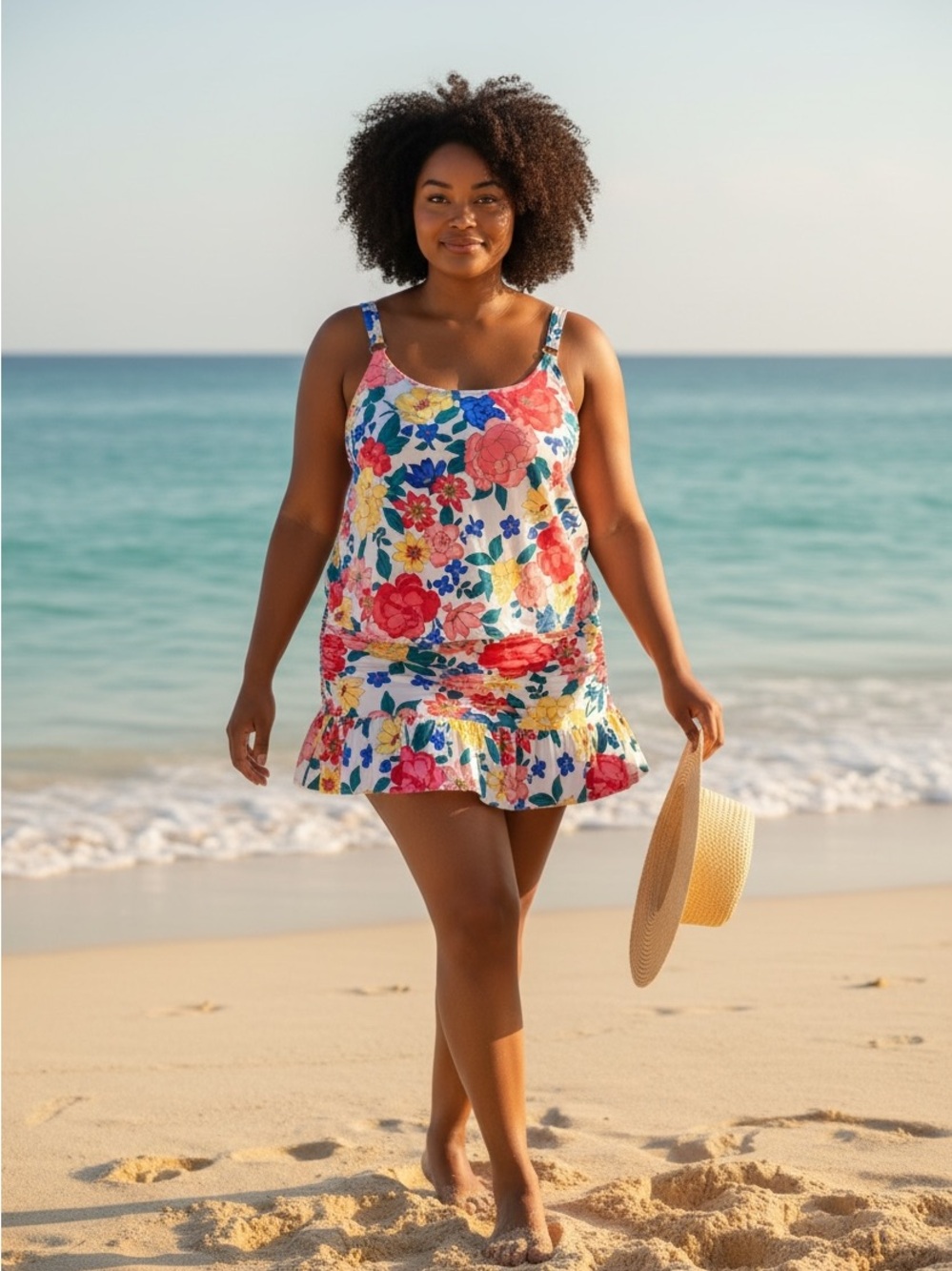 NWT Liz Claiborne Plus Size 24W Floral Skirted Swimsuit Set